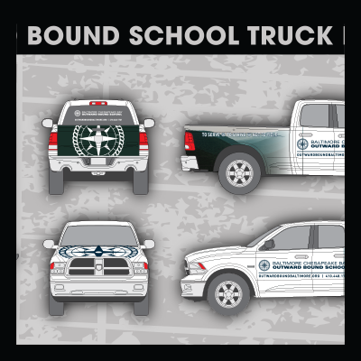 Outward Bound Truck Lettering